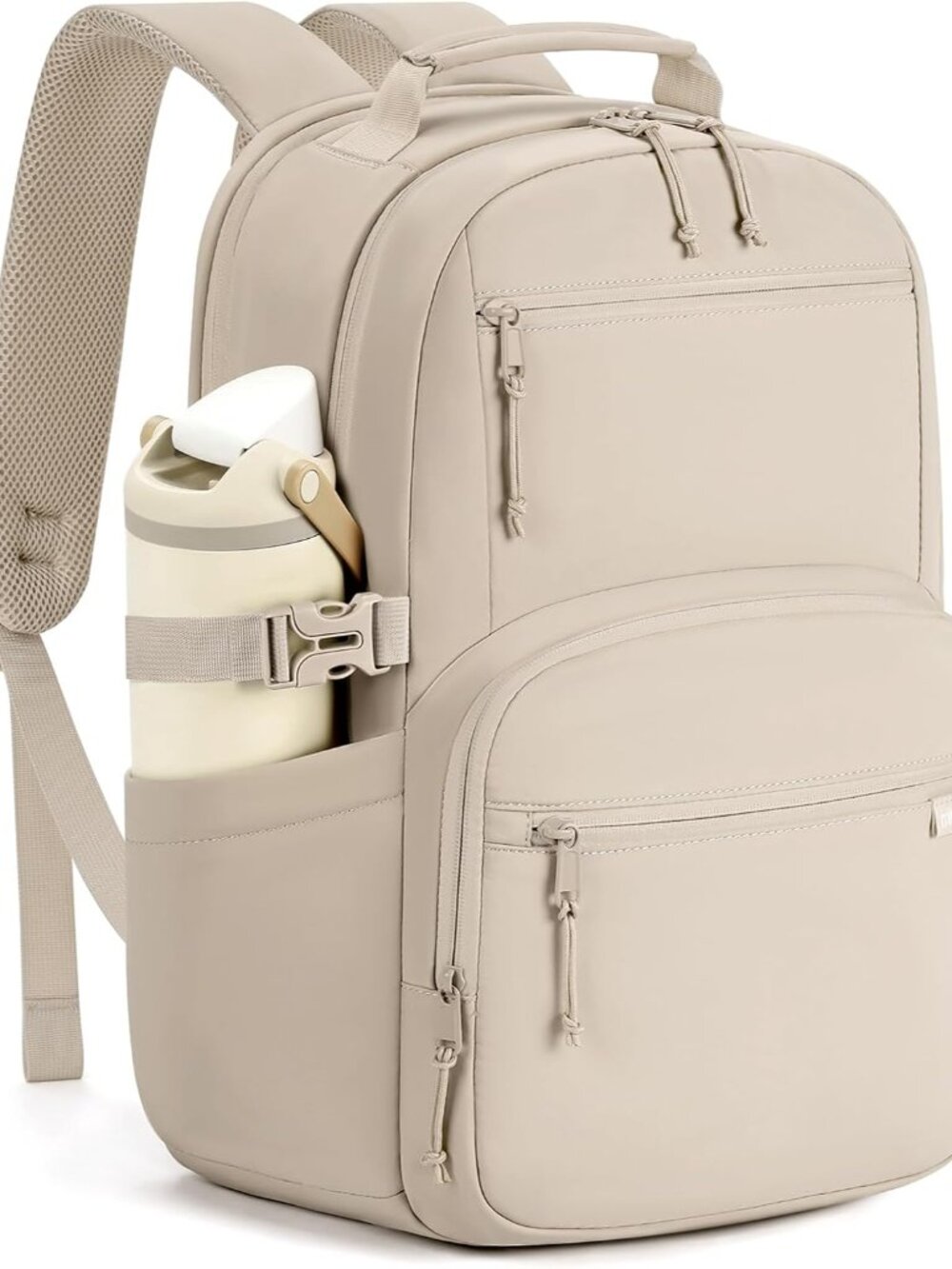 17 Inch Laptop Backpack Women, College Teacher Work Bag - Camel